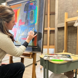 SLVie 1 Visite d'un atelier de restauration de tableau